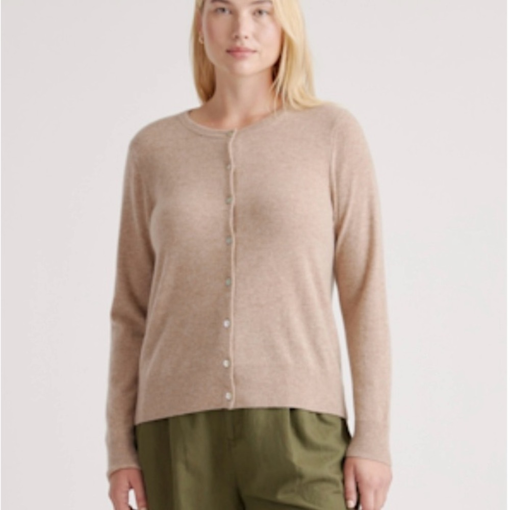 Quince Tan Women's Cardigan Sweater